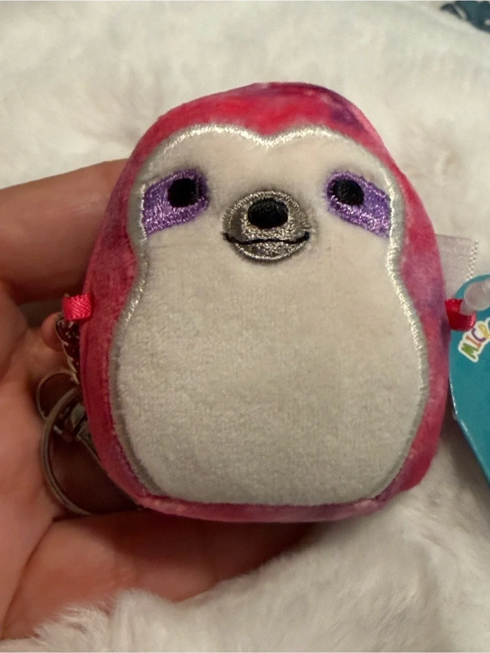 Sadie the Sloth Micromallow Plush Keychain/ Bag Charm- NWT